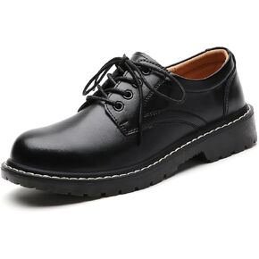 Oxford Shoes for Women Women's Oxfords Leather Lace-Up Round Toe Non Slip Classic Casual Shoes Comfortable Dress Shoes Work Office Shoes