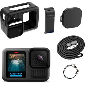 Silicone Case for GoPro HERO13 Action Camera, Battery Side Cover&Lens Caps for Go Pro Hero 13, Black in Kuwait