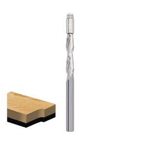 Spiral Flush Trim Router Bit 1/4 Shank, 1/4" Cutting Dia, 1-7/16" Height, with 4 Bearings, Solid Carbide Spiral UP-Cut Flush Trim Router Bit, Flush Cut Router Bit for Wood Trimming