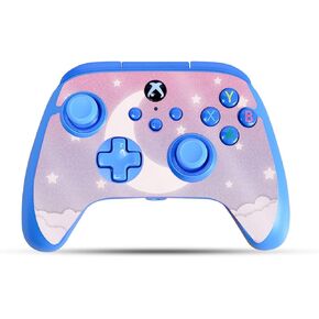 Glossy Glitter Gaming Skin Compatible with PowerA Xbox Series X|S Enhanced Wired Controller - Baby Moon - Premium 3M Vinyl Protective Wrap Decal Cover | Crafted in The USA by MightySkins