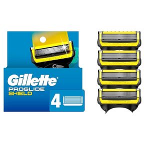 Mens Razor Blade Refills, 4 ProGlide Chill Cartridges, 4 ProGlide Shield Cartridges, Shields against Skin Irritation, Cools to sooth skin