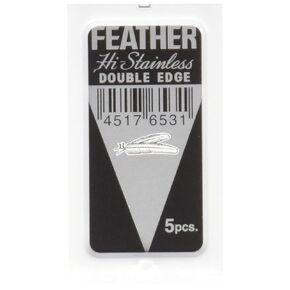 Jatai Feather Stainless Steel Double-Edge Blades - 5 ct