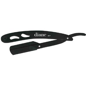 Diane Professional Straight Edge Shaving Razor, Black, 0.15 lb