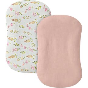 Muslin Baby Lounger Cover 2 Pack - 100% Cotton, Soft and Breathable Lounger Slipcover,Cover Only