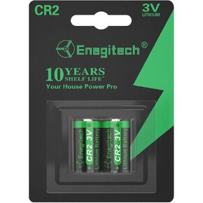 CR2 3V Lithium Battery, 3 Volt DLCR2 Battery for Golf Rangefinder Baby Monitor Funifilm Instax Alarm System Flashlight Non-Rechargeable (4 Pack)