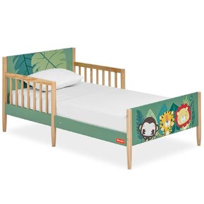Dream On Me Fisher Price Fauna Collection Safari Toddler Bed, Jungle Print, JPMA Certified, Easy to Assemble