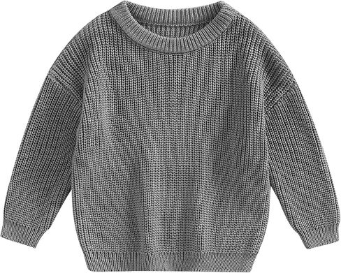 Toddler Baby Girl Boy Sweater Crewneck Knit Kids Pullover Sweatshirt Warm Infant Newborn Fall Winter Clothes in Saudi Arabia