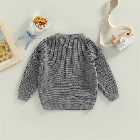 Toddler Baby Girl Boy Sweater Crewneck Knit Kids Pullover Sweatshirt Warm Infant Newborn Fall Winter Clothes in Saudi Arabia