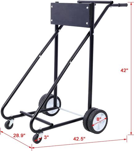 Outboard Boat Motor Stand,Small Outboard Stand on Wheels 315lbs Weight Capacity,Boat Motor Stand Cart Dolly Wood Color in Saudi Arabia