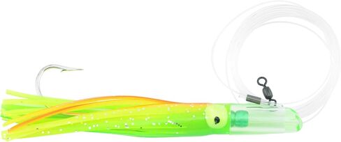 C&H، Rattle Jet Rigged & Ready، تنورة زرقاء/شارتروز، خطاف 7/0 Mustad، AFW دوار، 100 رطل / 45.3 كجم خط Grand Slam Mono Line، 6 أقدام / 1.8 م in Kuwait