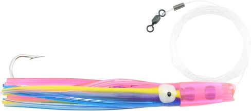 C&H، Rattle Jet Rigged & Ready، تنورة زرقاء/شارتروز، خطاف 7/0 Mustad، AFW دوار، 100 رطل / 45.3 كجم خط Grand Slam Mono Line، 6 أقدام / 1.8 م in Kuwait