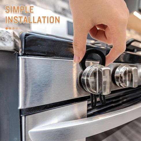 TOYANDONA 5pcs Stove Knob Locks Stove Child Safety Oven Knob Guards for Baby and Pets Proof Black in Saudi Arabia