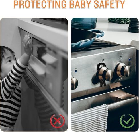 TOYANDONA 5pcs Stove Knob Locks Stove Child Safety Oven Knob Guards for Baby and Pets Proof Black in Saudi Arabia
