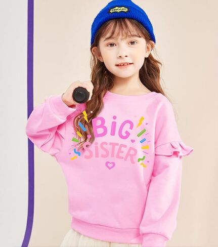 Big Sister Shirt for Toddler Baby Girl Outfits Promoted to Big Sis Announcement T-Shirt Toddler Girls Gifts in Saudi Arabia