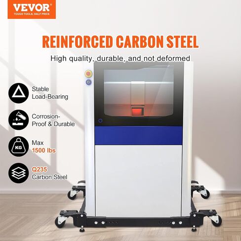 قاعدة متنقلة VEVOR بسعة 1500 رطل، قابلة للتعديل من 20 بوصة × 24.5 بوصة إلى 28 بوصة × 33.5 بوصة، حامل قاعدة متنقلة عالمية شديدة التحمل مع 4 عجلات دوارة، لمعدات النجارة، المنشار الحزامي، أداة الطاقة، الآلة in Saudi Arabia