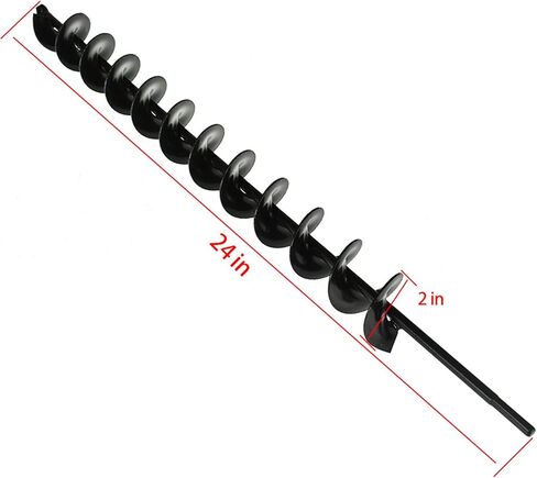 مثقاب مثقاب سطحي مقاس 2 × 24 بوصة لسلسلة مثقاب مثقاب الحديقة أو حفار ثقب المظلة مناسب لقمة مثقاب محرك سداسي مقاس 3/8 بوصة in Kuwait