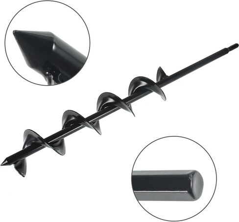 مثقاب مثقاب سطحي مقاس 2 × 24 بوصة لسلسلة مثقاب مثقاب الحديقة أو حفار ثقب المظلة مناسب لقمة مثقاب محرك سداسي مقاس 3/8 بوصة in Kuwait