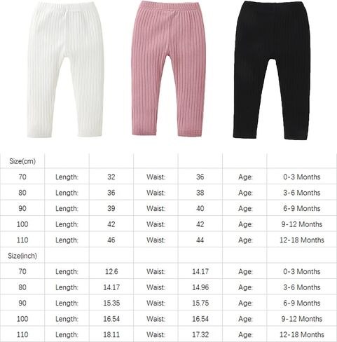 Unisex Baby Ribbed Knitting Leggings Newborn Boy Girl Elastic Waist Cotton Pants in Saudi Arabia