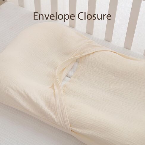 guruixu 2 Pack Muslin Baby Lounge Cover، 100٪ قطن غطاء أريكة للرضع، غطاء بديل ناعم ومسامي يناسب حديثي الولادة للأطفال الأولاد والبنات (وردي مترب، بيج) in Kuwait