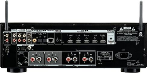 Denon DRA-800H 2-Channel Stereo Network Receiver for Home Theater | Hi-Fi Amplification | Connects to All Audio Sources | Latest HDCP 2.3 Processing with ARC Support | Compatible with Amazon Alexa in Saudi Arabia