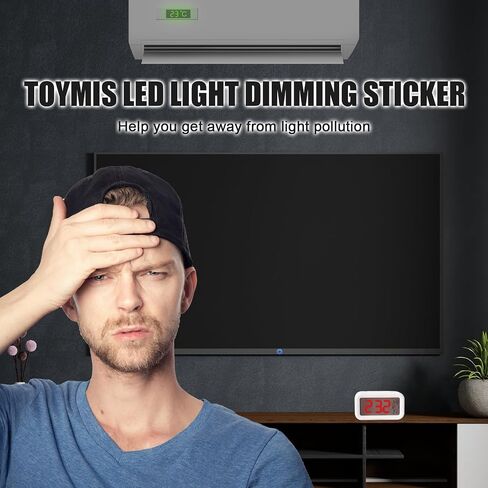 قطعتان من ملصقات حجب ضوء LED، ملصقات إضاءة تعتيم الضوء ومرشحات LED بما في ذلك المرشحات المقطوعة مسبقًا والكاملة لأجهزة التوجيه والساعات والأجهزة الكهربائية (أسود) in Saudi Arabia