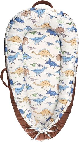 Baby Lounger Replaceable Cover, 100% Cotton Newborn Nest Backup Cover for Ultimate Comfort, Soft & Breathable Quality Spare Cover, Dinosaurs (Cover Only) in Kuwait