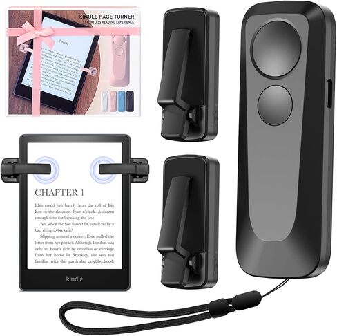 RF Remote Control Page Turner for Kindle Paperwhite Kobo eReaders, Kindle Page Turner with Forward and Backward Page Turns for Camera Video Record and Shutter Selfie (Blue) in Saudi Arabia