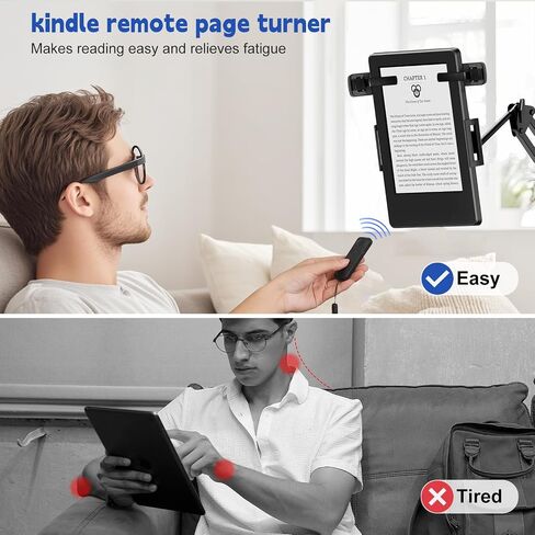 RF Remote Control Page Turner for Kindle Paperwhite Kobo eReaders, Kindle Page Turner with Forward and Backward Page Turns for Camera Video Record and Shutter Selfie (Blue) in Saudi Arabia