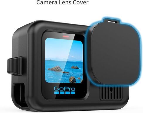Silicone Case for GoPro HERO13 Action Camera, Battery Side Cover&Lens Caps for Go Pro Hero 13, Black in Kuwait