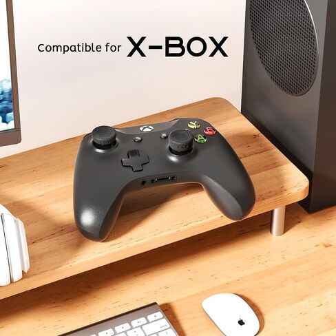 مجموعة مقابض الإبهام الواقية من ELETIUO مكونة من 8 قطع متوافقة مع Xbox Series X/S وXbox One وXbox One X/S، أغطية عصا إبهام سيليكون مضادة للانزلاق مع 4 تصميمات، أغطية عصا تناظرية مخصصة، أسود in Kuwait