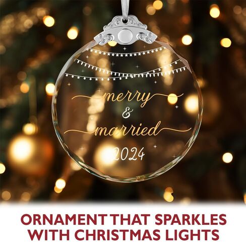 Wedding Gifts for Couples 2024 - Mr and Mrs Gifts - Wedding Registry Gifts Ideas - Wedding Gifts for Newlyweds, Bride - Bridal Shower Gifts for Bride - First Christmas Married Ornament 2024 Ceramic in Saudi Arabia