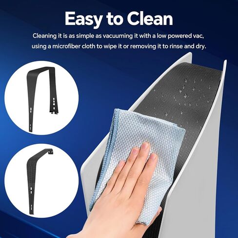 Dust Cover Net for PS5 Pro Console (Full Surround Version), New PS5Pro Heatsink Barrier Pets Hair Anti-dust Cover Dustproof for PlayStation 5 Pro Optical Drive/Digital Version Accessories-Black in Saudi Arabia