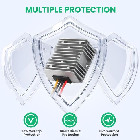 DC/DC Converter Buck 20-72V to 12V,DC/DC Voltage Converter 20V/24V/36V/72V to 12V10A 120W MAX Power Transformer Waterproof Step Down Module for Automotive, LED Lights, Trucks, Instruments. in Saudi Arabia