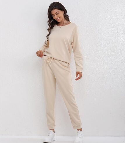 DAVID ARCHY Womens Sweatsuits 2 Piece Set 2024 Casual Sweat set for women Pullover and Jogger Sweatpants Tracksuit Lounge Set in Kuwait