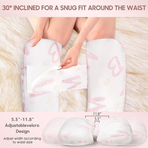 7CDXD Pregnancy Pillows for Sleeping, Portable Maternity Pillow for Side Sleeper, Soft Adjustable Width, Pregnancy Body Pillow with Washable Pillow Cover for Back, HIPS, Legs in Saudi Arabia