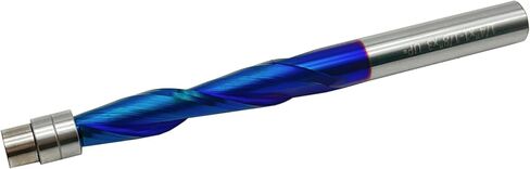Down Cut Spiral Flush Trim Router Bit 1/4 inch Shank Solid Carbide CNC End Mill for Wood Carving Engraving Grinding Grooving,1PCS in Saudi Arabia