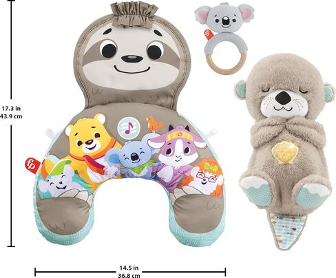 Fisher-Price Baby Play Kit Let’s Try Tummy Time Gift Set, Developmental Toys with Activity Guide for Infants Ages 3+ Months in Saudi Arabia