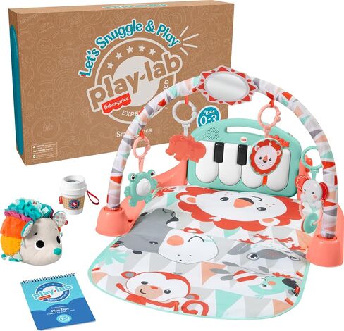 Fisher-Price Baby Play Kit Let’s Try Tummy Time Gift Set, Developmental Toys with Activity Guide for Infants Ages 3+ Months in Saudi Arabia