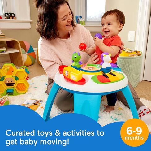 Fisher-Price Baby Play Kit Let’s Try Tummy Time Gift Set, Developmental Toys with Activity Guide for Infants Ages 3+ Months in Saudi Arabia
