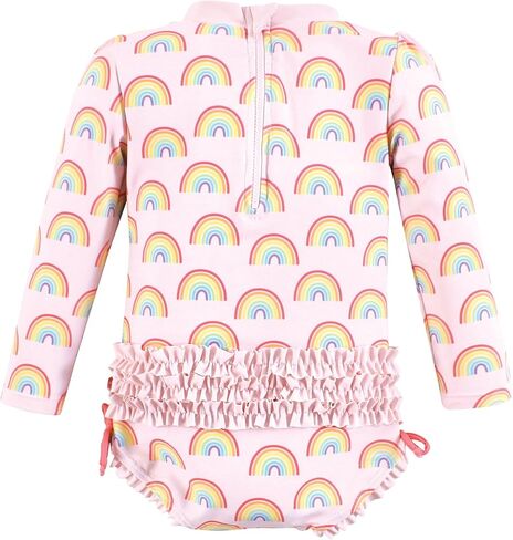 Hudson Baby Baby Girl's Rashguard Toddler Swimsuit, Blue Daisy, 3-6 Months in Kuwait