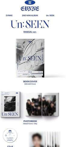 EVNNE Un : SEEN 2nd Mini Album CD+Photobook+Folding Poster on Pack+Photocard+Tracking Sealed (Standard Rascal Version) in Saudi Arabia