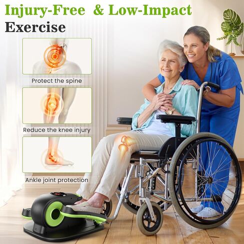 Under Desk Elliptical Machine, Ellipse Leg Exerciser as Seen on TV for Seniors with Remote Control & 12 Adjustable Speeds, Elliptical Machine for Home (Orange) in Saudi Arabia