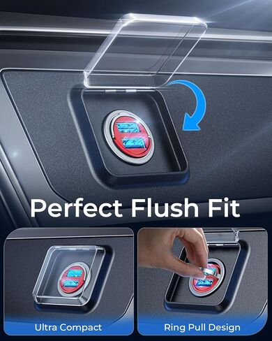 شاحن سيارة MRGLAS، 4.8 أمبير [تصميم حلقة سحب] شاحن USB ولاعة السجائر، [أصغر جميع المعادن] شاحن سيارة USB مزدوج المنفذ شاحن سيارة متوافق مع iPhone 14/13/12/11 Samsung Note 9/S10-Red in Kuwait