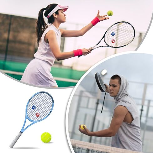 4 pcs Tennis Racket Dampener,Vibration Dampener Perdurable Tennis Racket Shock Absorber Soft Tennis Accessory Great for Tennis Players(4 Colors) in Saudi Arabia