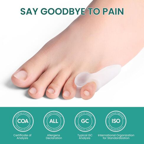 Welnove Tailor's Bunion Corrector Pads - 8 Pack Pinky Toe Protector, Bunion Corrector with Separator for Women Men, Gel Bunion Shield for Foot Pain Relief(Regular Pads) in Saudi Arabia