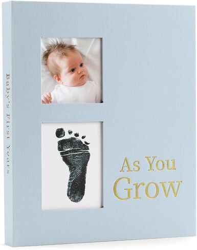 Keepsake Baby Memory Book for Boy or Girl - First 5 Year Baby Journal - Gender Neutral Baby Gift - Scrapbook or Photo Album for New Parents - Record Every Milestone from Birth to Age 5 (Light Blue) in Saudi Arabia