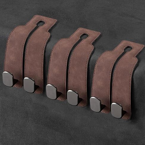 Car Seat Hooks for Headrest Purses and Bags Car Organization Accessories Double Flexible Leather Hooks Back Seat Hanger 2 in 1 Car Organizer and Storage Car Must Haves (Black- 2 Packs in Saudi Arabia
