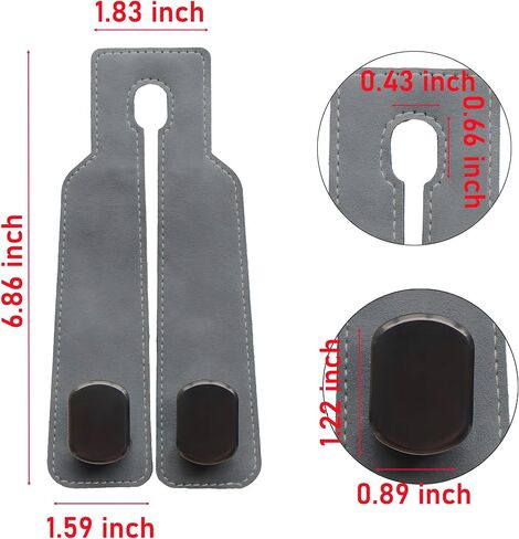 Car Seat Hooks for Headrest Purses and Bags Car Organization Accessories Double Flexible Leather Hooks Back Seat Hanger 2 in 1 Car Organizer and Storage Car Must Haves (Black- 2 Packs in Saudi Arabia