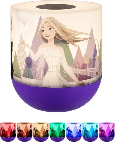 Disney Frozen LED Tabletop Lamp, Color-Changing, Elsa and Anna, Touch Sensor On/Off, Girls Night Light, Ideal for Children, Bedside, Bathroom, Playroom, Nursery, Decor, 49621 in Saudi Arabia