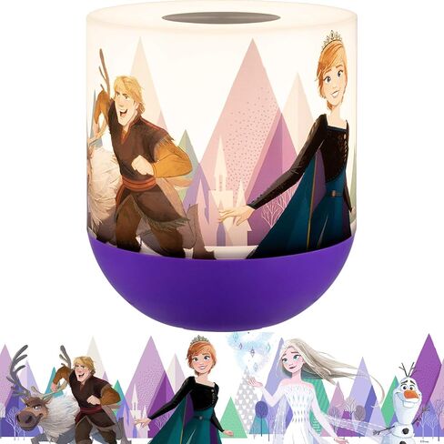 Disney Frozen LED Tabletop Lamp, Color-Changing, Elsa and Anna, Touch Sensor On/Off, Girls Night Light, Ideal for Children, Bedside, Bathroom, Playroom, Nursery, Decor, 49621 in Saudi Arabia